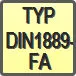 Piktogram - Typ: DIN1889-FA